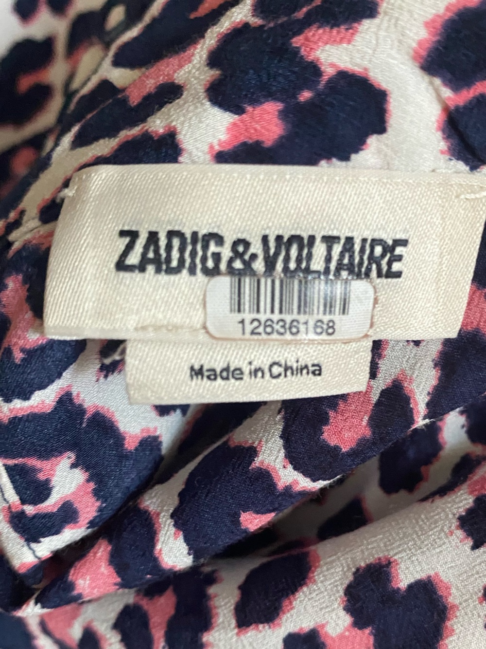 Zadig & Voltaire Pink Navy Mobwife Mini Dress L - Picture 8 of 9